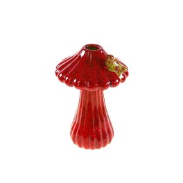 Mushroom vase, red