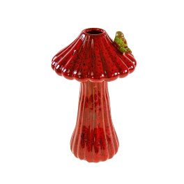 Mushroom vase, red