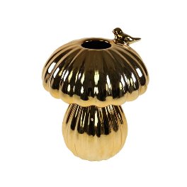 Mushroom vase Ero, gold