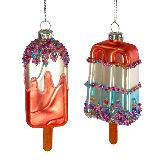 Glass hanger popsicle 2 ass., multicoloured