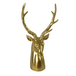 Deer bust, gold
