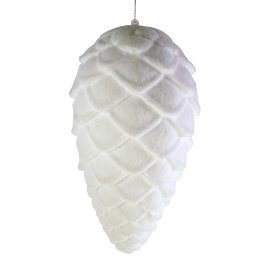 Pine cone hanger, white
