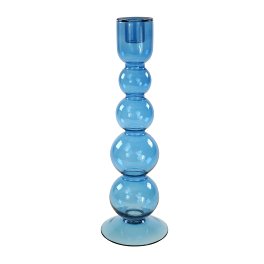 Candle holder Bubble, blue