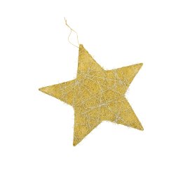 Sisal star, gold, 25cm