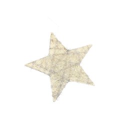 Étoile en sisal, blanc, 25cm