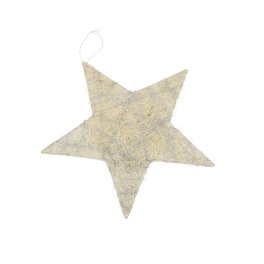 Sisal star, white, 30cm