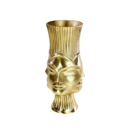 Vase Visage, gold