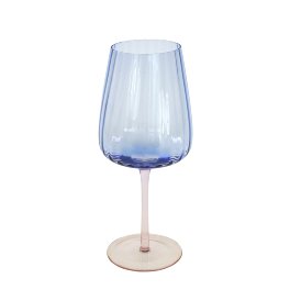 White wine glass, blue