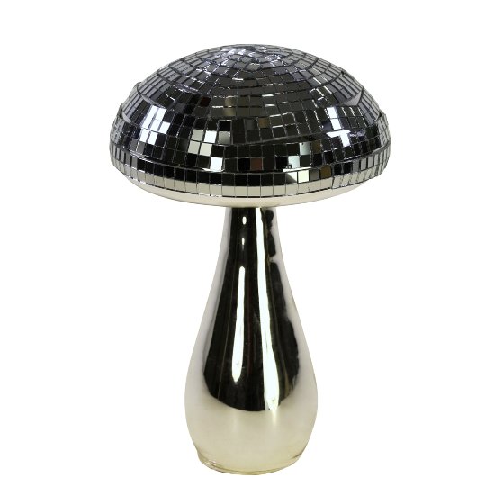 Decorative objekt disco mushroom, silver