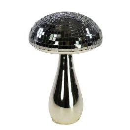 Decorative objekt disco mushroom, silver
