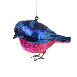 Clamp bird pink robin, blue/violet