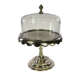 Cake plate Charlotte w. stand, silver