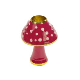 Candle holder mushroom, pink