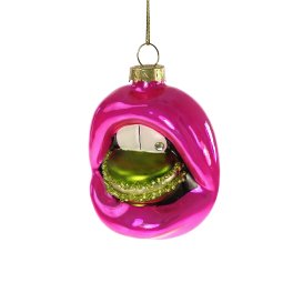 Hänger Macaron-Lips, pink/grün