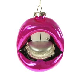 Hanger Macaron-Lips, pink/silver