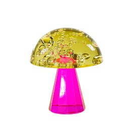 decorative mushroom, pink/yellow