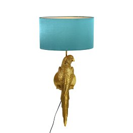 Wall lamp Percy, gold/turquoise