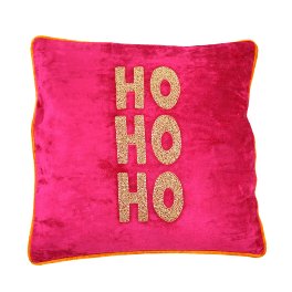 Cushion HOHOHO, pink, polyester, 45x45 cm