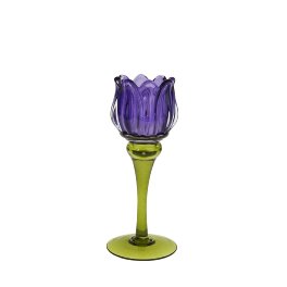Kerzenleuchter Tulpe, violett