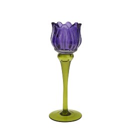 Candle holder tulip, purple