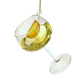 Glass hanger Mocktail, clear/yellow