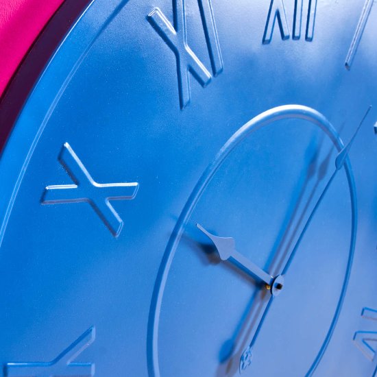 Horloge murale Fancy Colors, bleu