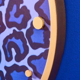 Wall clock Safari, blue, wood, d. 50 cm