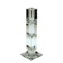 candle holder Crystal, square, clear,