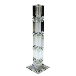 candle holder Crystal, square, clear,