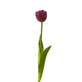 Tulip, soft-to-touch, purple, PVC/Iron, h.39