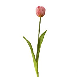 Tulip, soft-to-touch, pink, PVC/Iron, h.39 cm