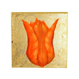 Tableau Tulipe, or/orange